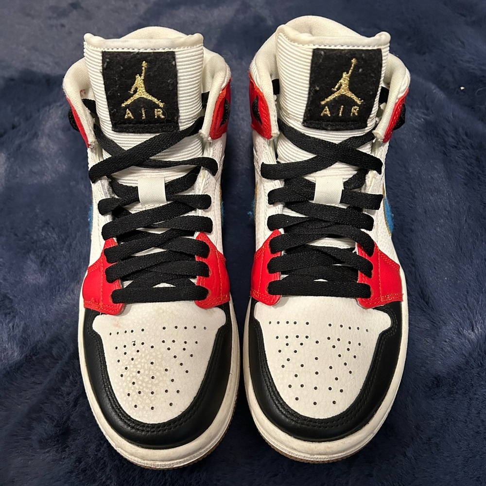 Nike Air Jordan 1 Mid SE Sneakers “Let(Her)Man” DC1426-100 Women Sz 6 - Picture 8 of 10